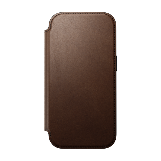 Nomad Lommebokdeksel i skinn med MagSafe til iPhone 18 Pro Max - Brun