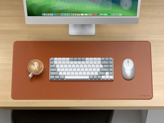 Satechi Vegan Leather Desk Mat Skrivebordsmatte - Brun