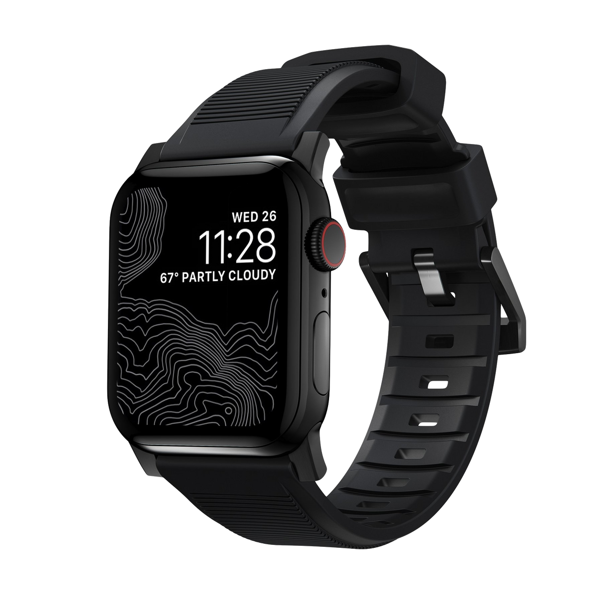 Nomad 42/41 mm Rugged Strap reim - Svart