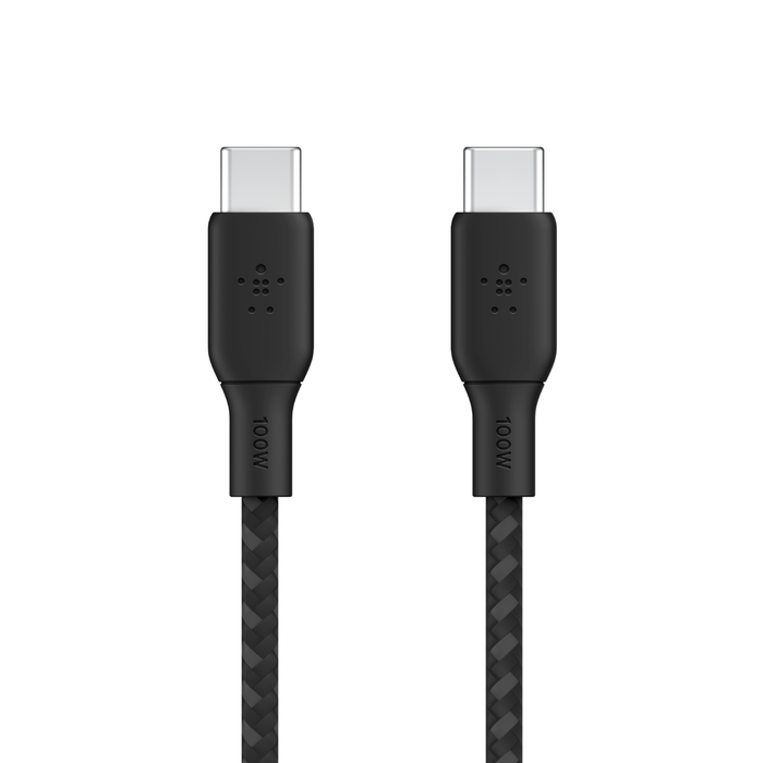 Belkin USB-C til USB-C 100W Vevd Ladekabel 3m - Svart