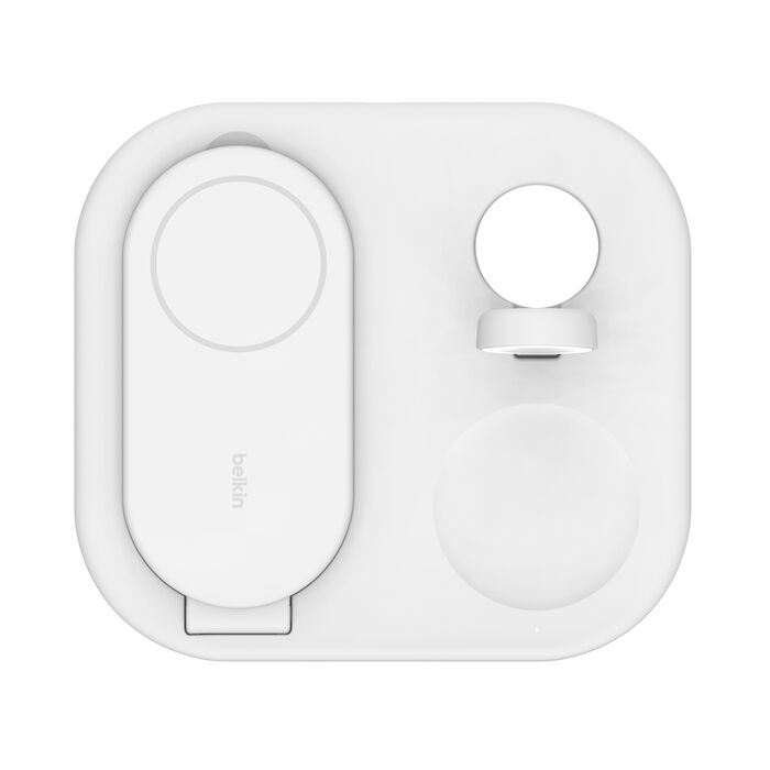 Belkin BoostCharge 3-i-1 Trådløst Qi2 Ladestativ - Hvit