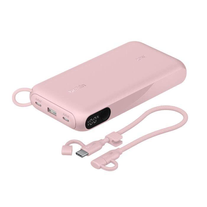 Belkin BoostCharge 20 000 mAh Powerbank med display - Rosa