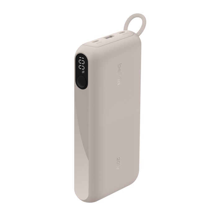 Belkin BoostCharge 20 000 mAh Powerbank med display - Sand