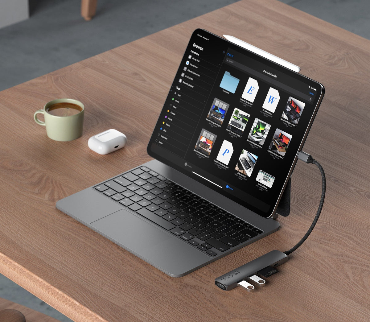 Satechi Slim 6 Multiport Adapter - Stellargrå