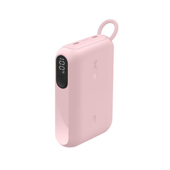 Belkin BoostCharge 10 000 mAh Powerbank med display - Rosa