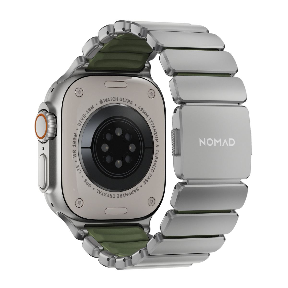 Nomad 49/46 mm Stratos Band Reim - Natural Titanium/Forest