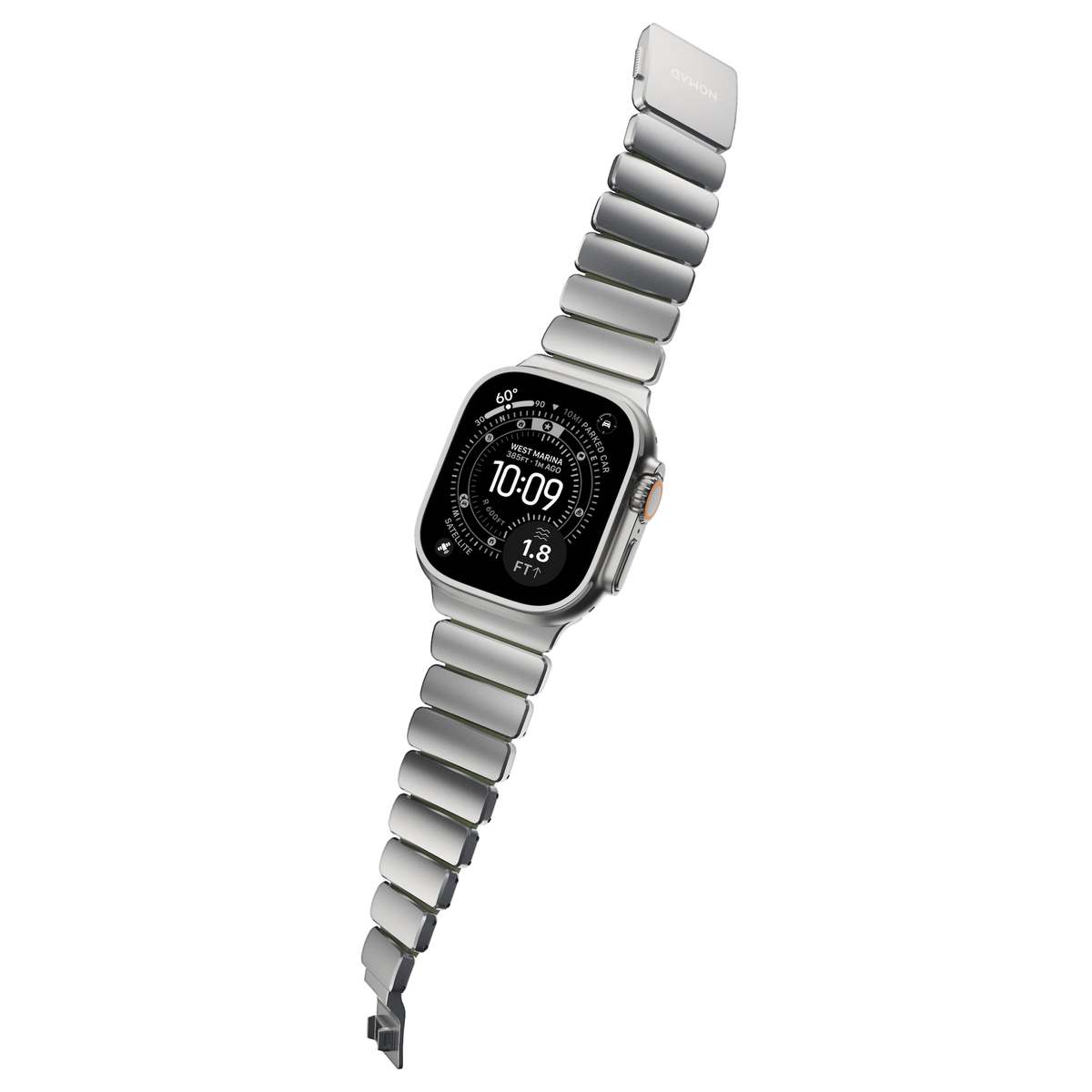 Nomad 49/46 mm Stratos Band Reim - Natural Titanium/Forest