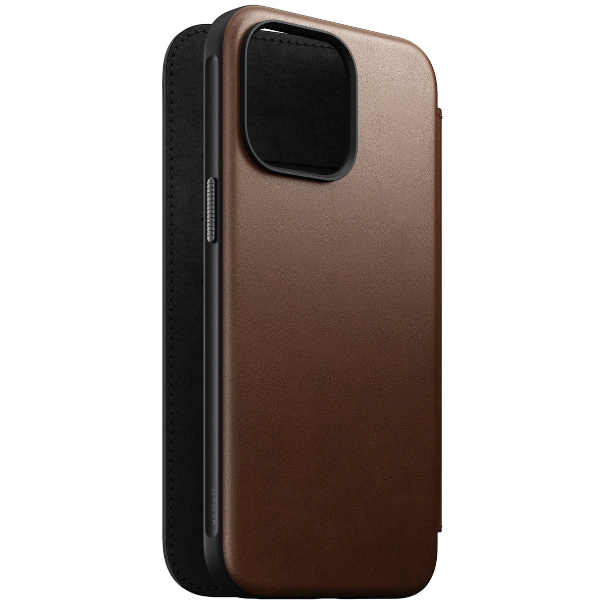 Nomad Lommebokdeksel i skinn med MagSafe til iPhone 15 Pro Max - Brun