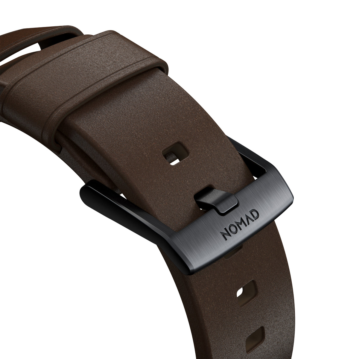 Nomad 49/46 mm Moderne Skinnrem med Svart Spenne - Brun