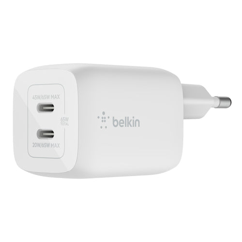Belkin 65W Dual USB-C Vegglader