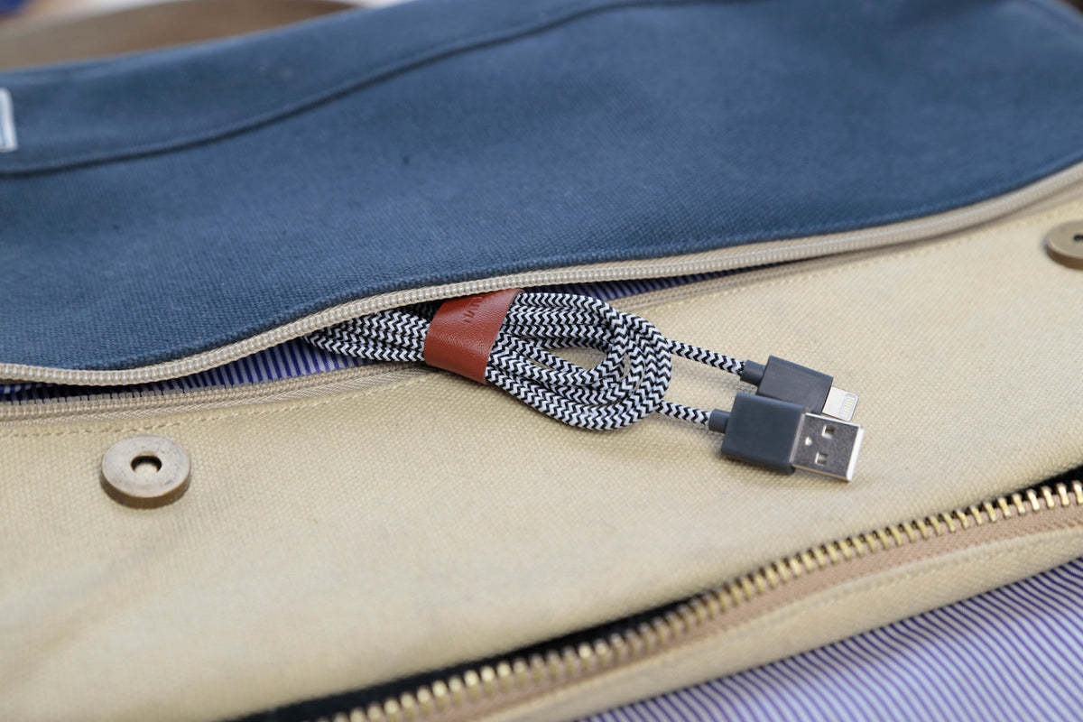 Native Union 1.2 m USB-A til Lightning Belt Ladekabel - Zebra