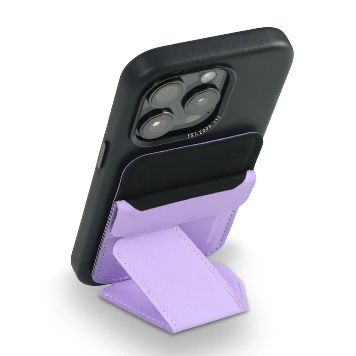 Decoded Magnetisk kortholder i silikon med stativ - Lavender