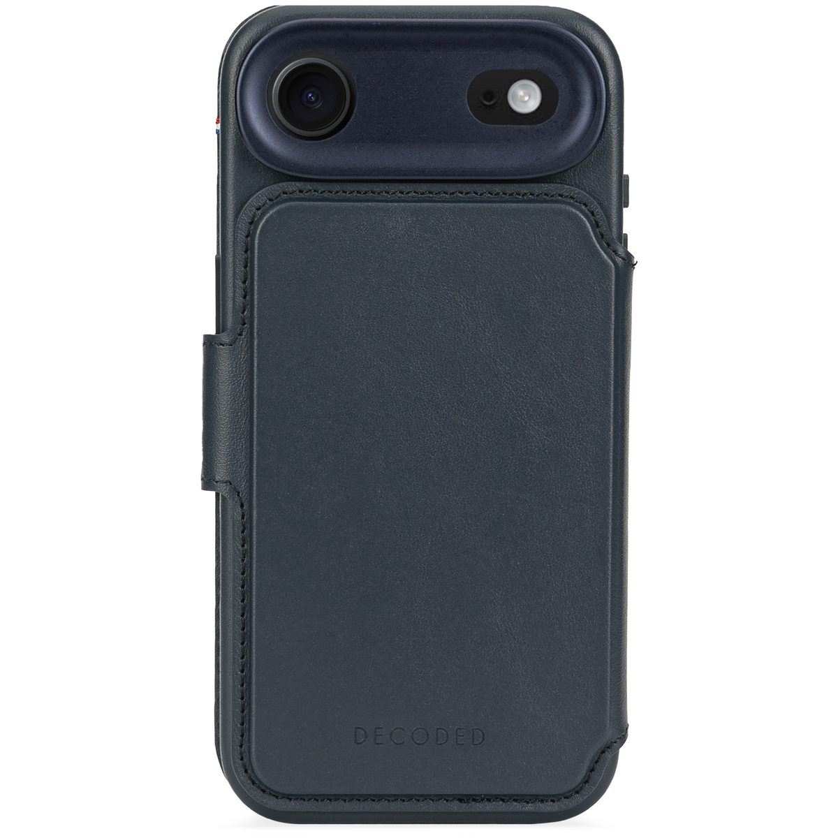 Decoded Lommebokdeksel i skinn med MagSafe til iPhone Air - Navy