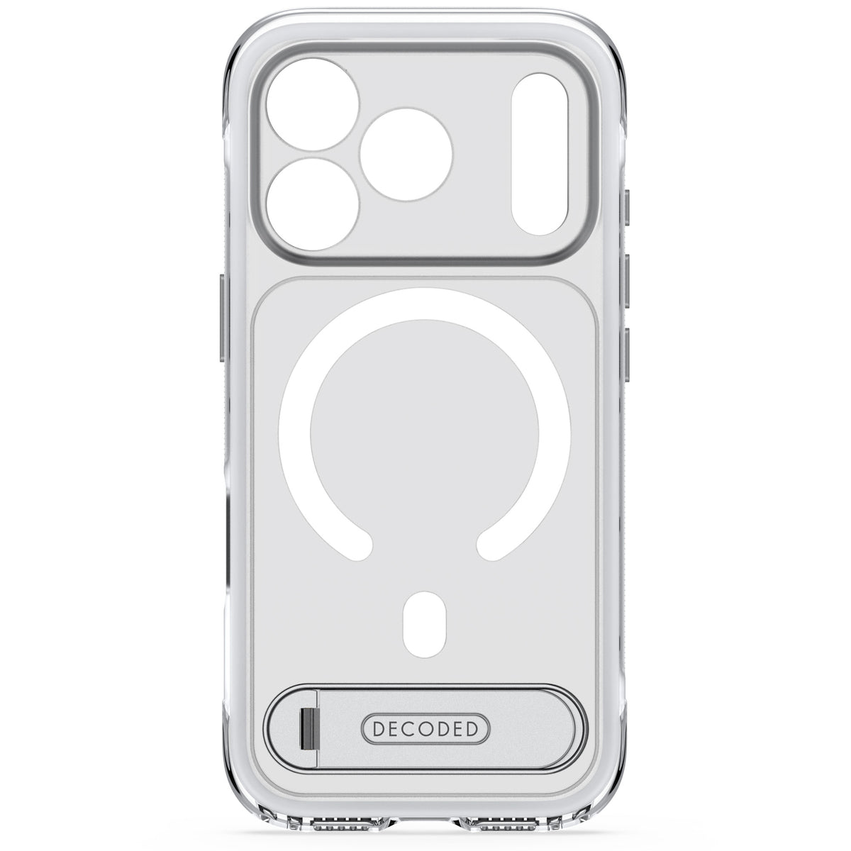 Decoded Hybrid MagSafe Deksel med Stativ til iPhone 18 Pro - Frostet hvit