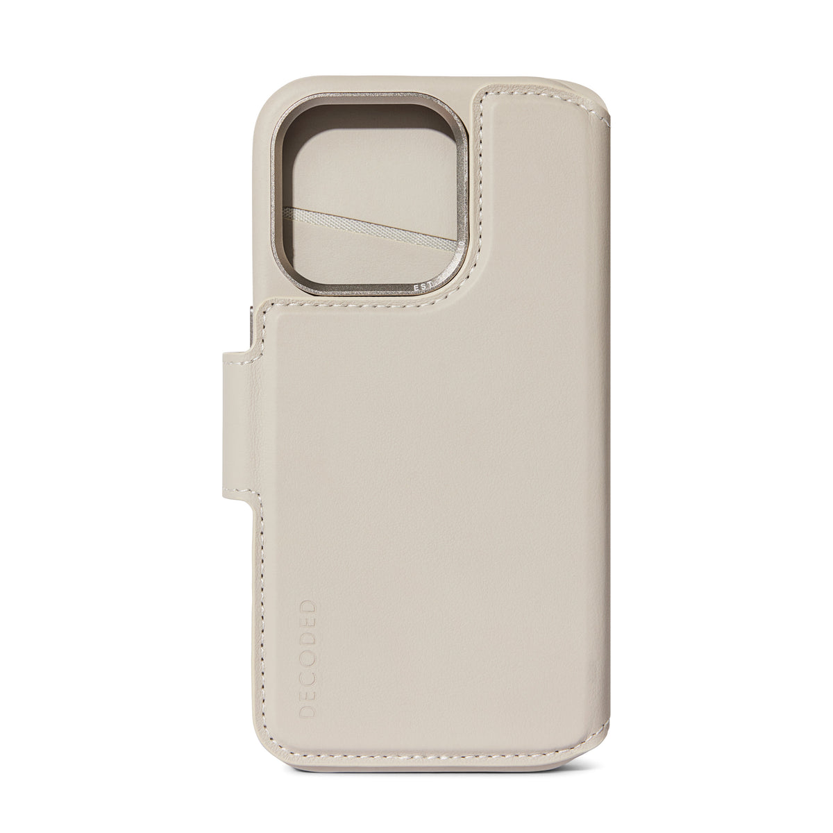 Decoded Lommebokdeksel i skinn med MagSafe til iPhone 15 Pro Max - Clay