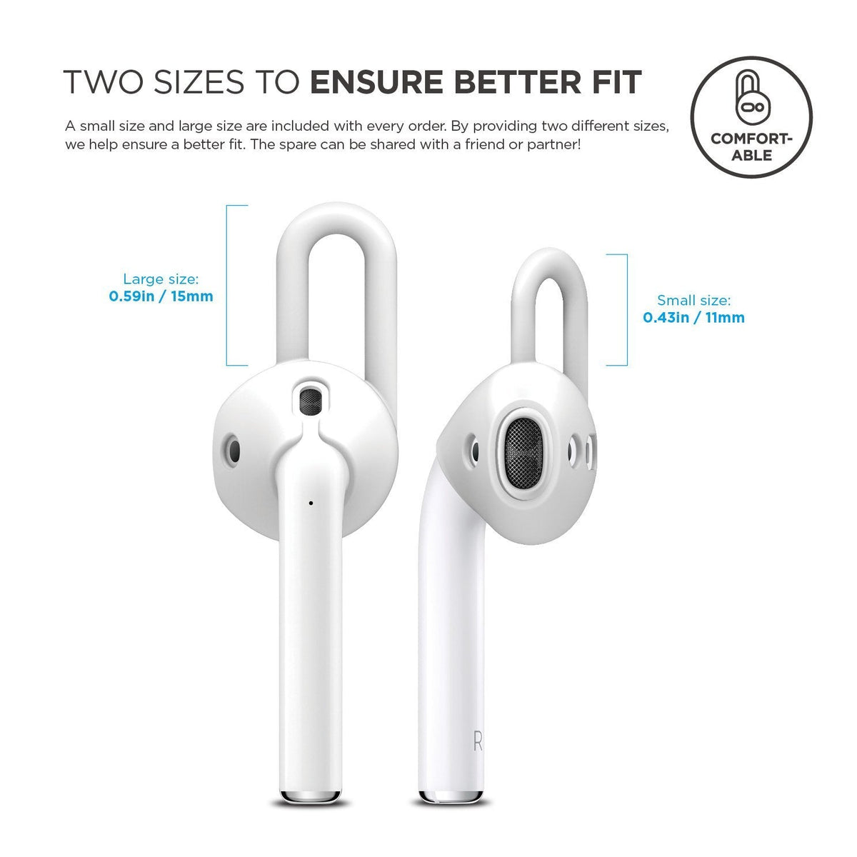 Elago EarPads til AirPods - Hvit