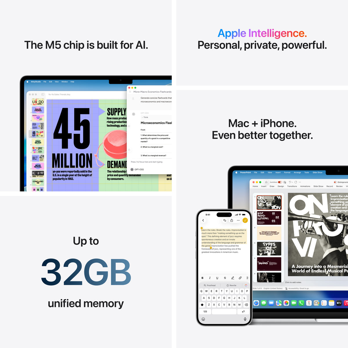 MacBook Air 13-tommer M5 10GPU 512GB SSD 16GB Minne - Himmelblå