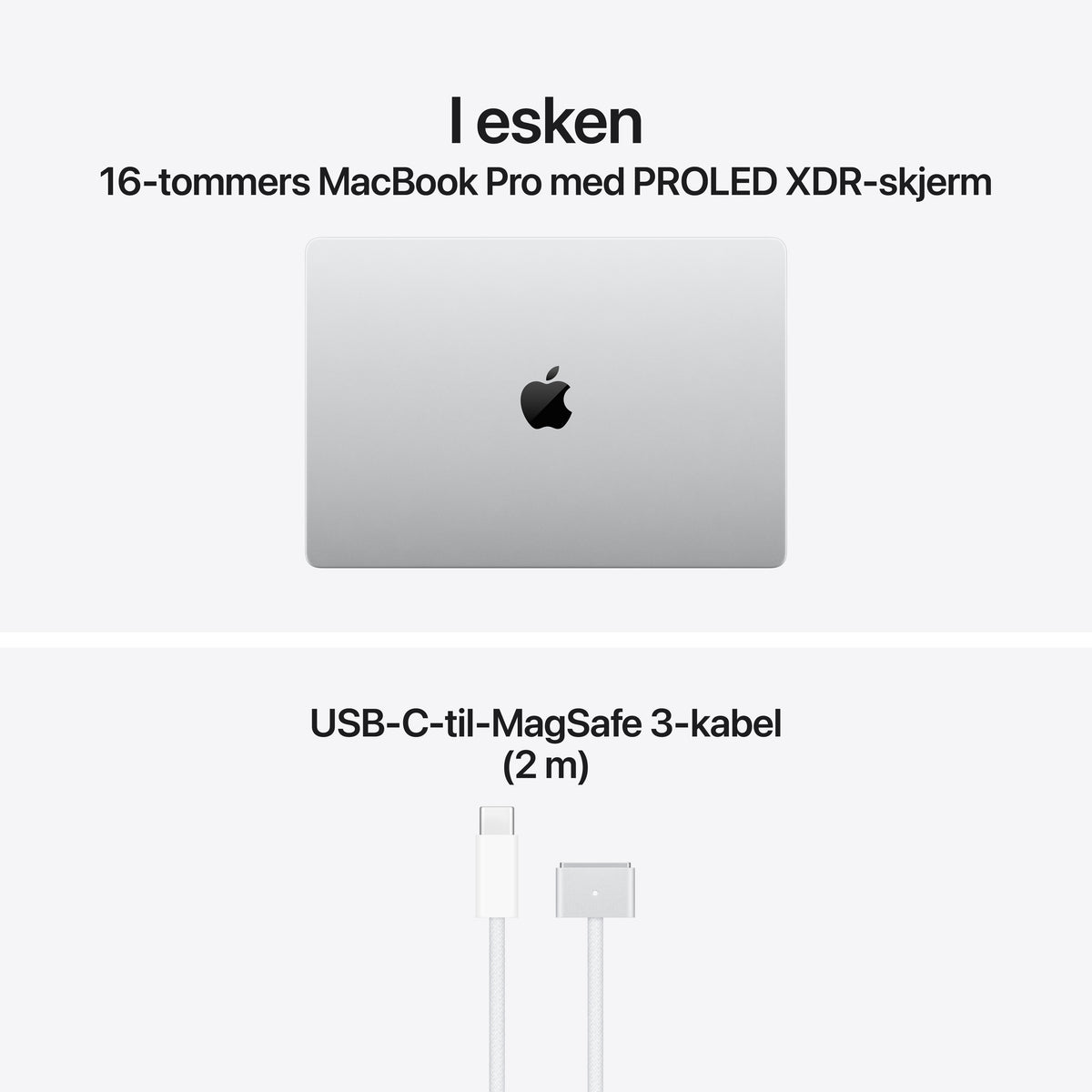 MacBook Pro 16-tommer med PROLED XDR-skjerm M5 Max 18-kjerners CPU/32-kjerners GPU 36 GB minne 2 TB SSD - Sølv