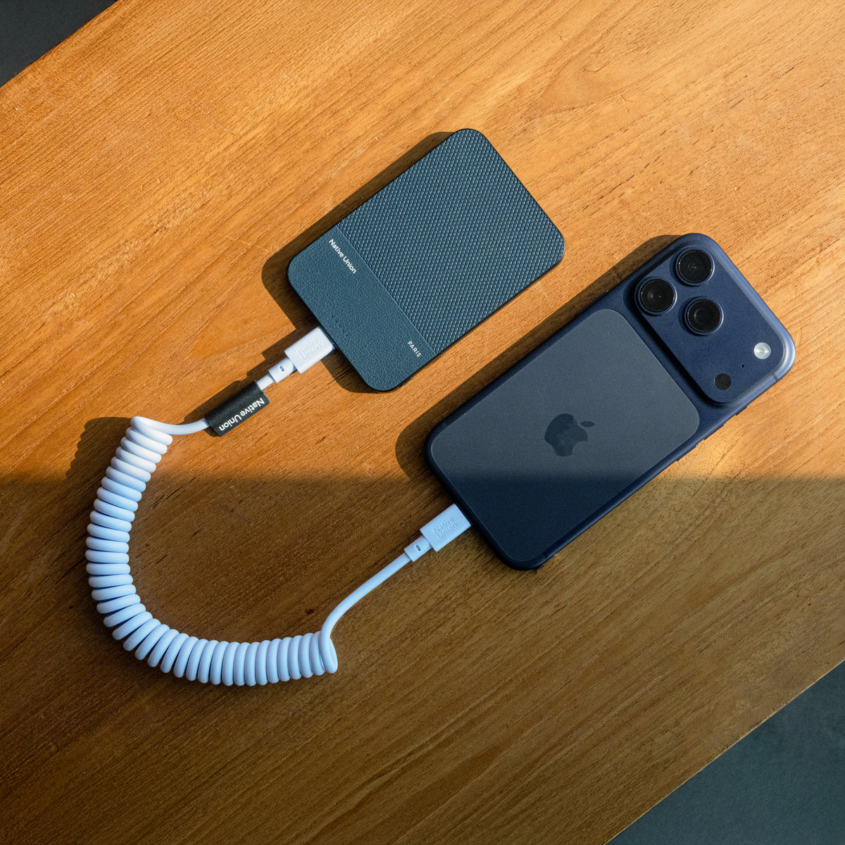 Native Union 2,4m Pop USB-C Ladekabel - Azur