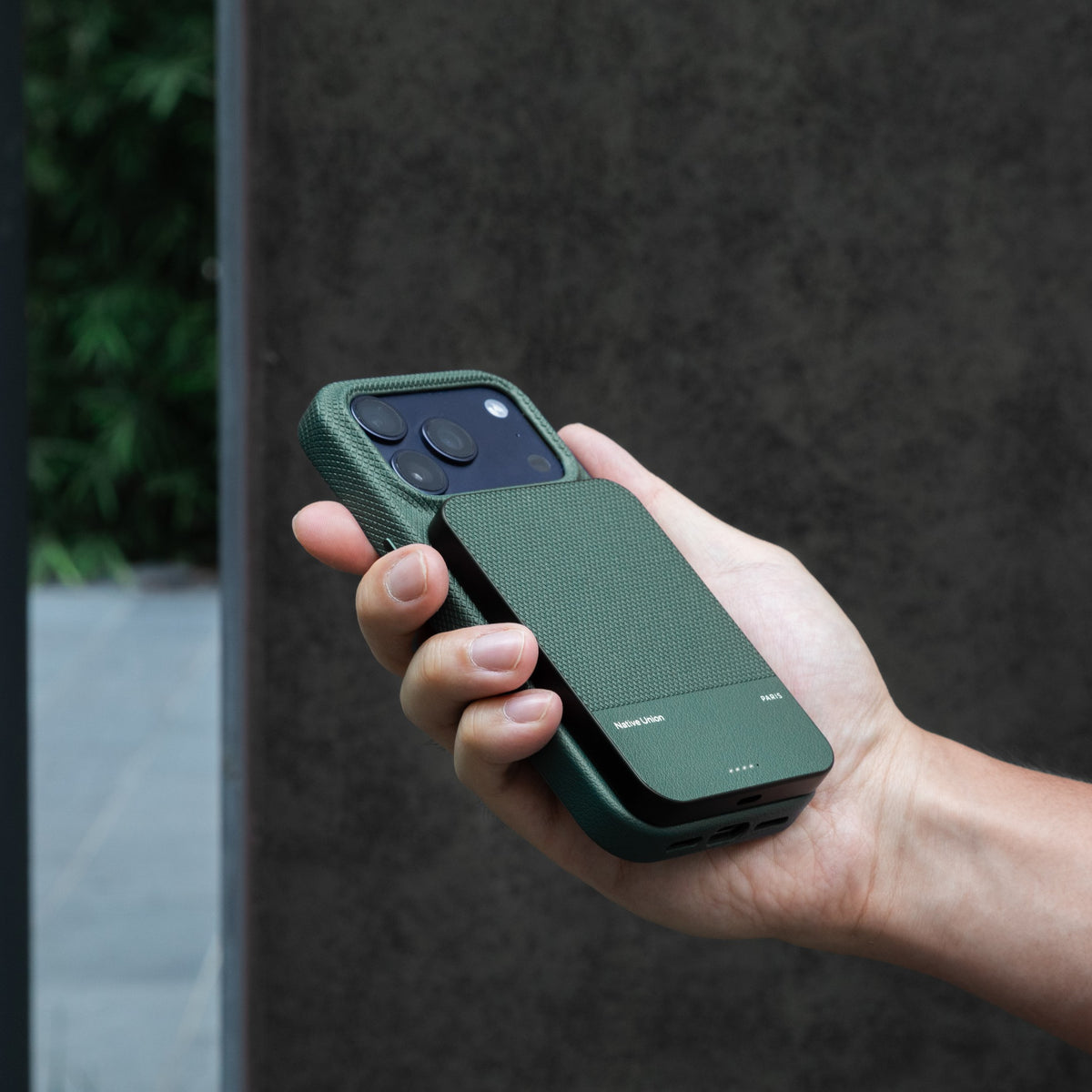 Native Union 5000 mAh SS Magnetisk Powerbank - Slate green