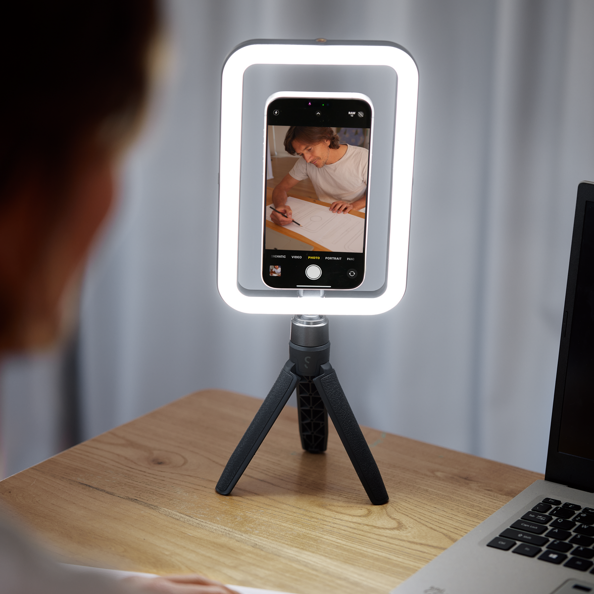 ShiftCam SnapStudio Light Ringlys til iPhone - Midnatt