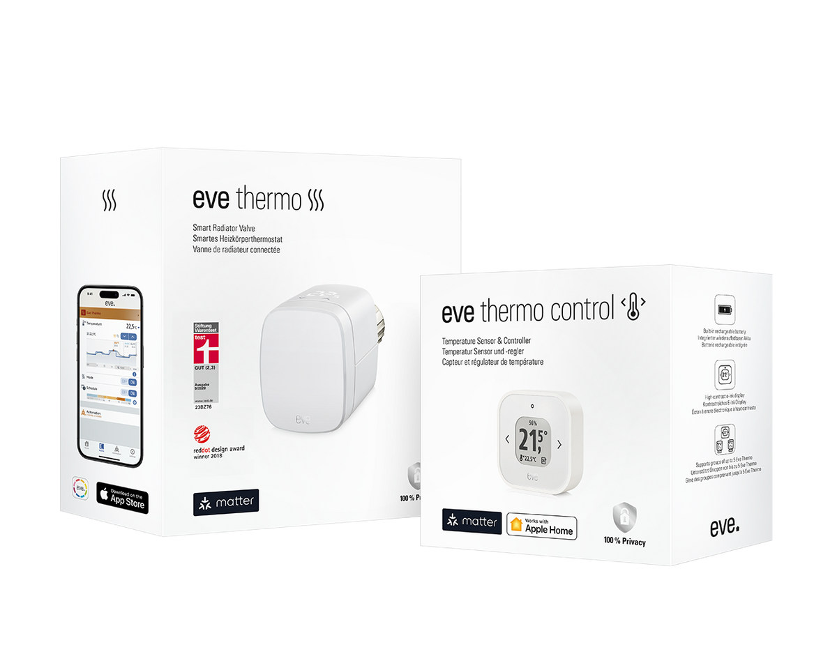 Eve Thermo Comfort Set med Matter/HomeKit