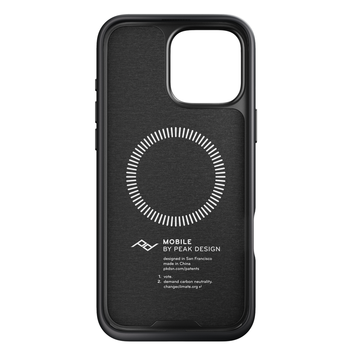 Peak Design Mobile Everyday Fabric MagSafe Deksel til iPhone 16 Pro Max - Charcoal