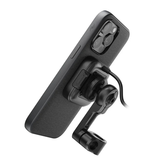 Peak Design iPhone-stativfeste til Motorsykkel speilramme med Qi2-lading