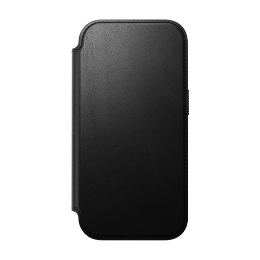 Nomad Lommebokdeksel i skinn med MagSafe til iPhone 18 Pro - Svart